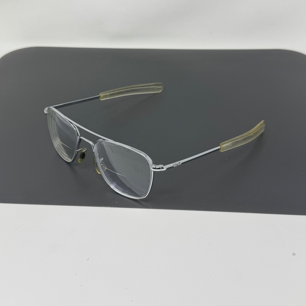American Optical Original Pilot chrome silver frame Sunglasses eyeglasses 52 -20